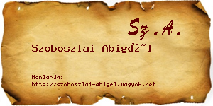 Szoboszlai Abigél névjegykártya